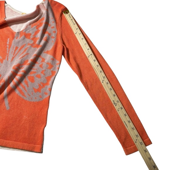 BiBA Bamboo Blend V-Neck Butterfly Knit Sweater Women’s Size 1/ EU 36/Small - Picture 17 of 17